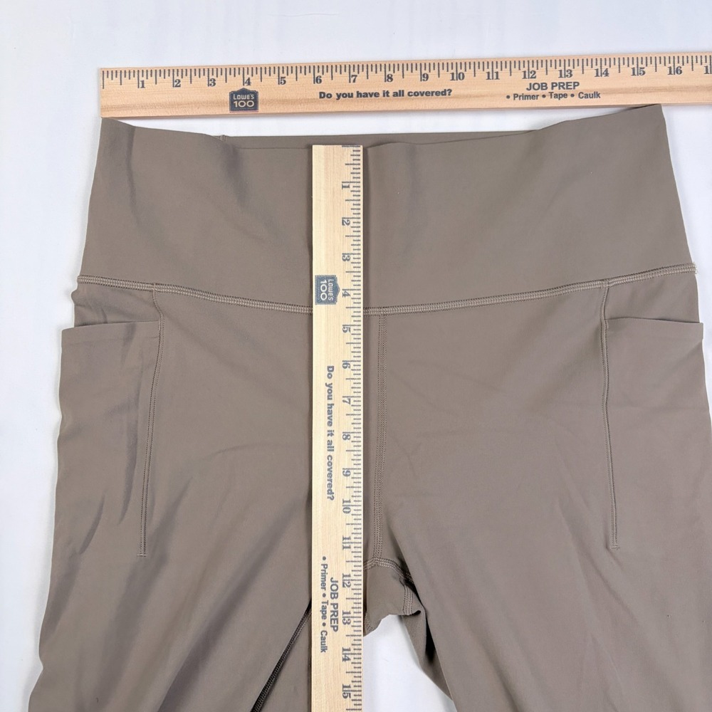 Athleta Women's Salutation Stash Flare Pants Stretch Pockets XL Pyrite Beige - Picture 4 of 6